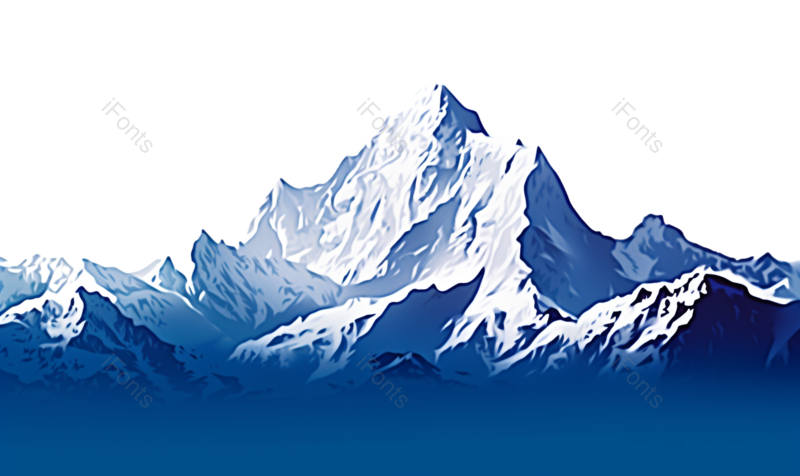 雪山图片,户外元素,插画PNG,自然免抠素材